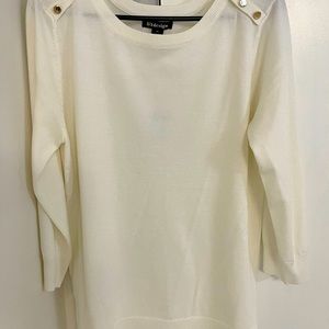 Brand By Design Sweater With 3 Gold ButtonDesign On Each Side. (C)Beige S (XL)